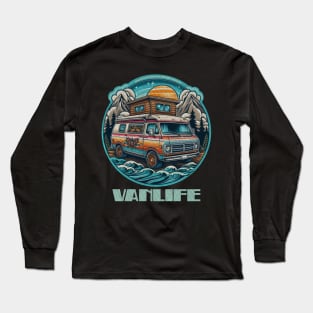 Waterfront Vanlife camper conversion Long Sleeve T-Shirt